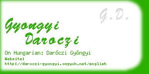 gyongyi daroczi business card