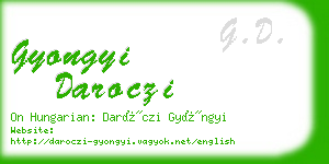 gyongyi daroczi business card